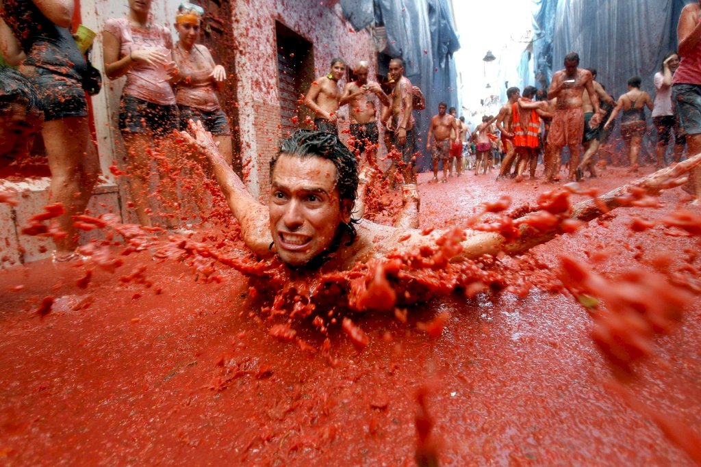 La Tomatina de Bunyol, una fiesta española muy peculiar